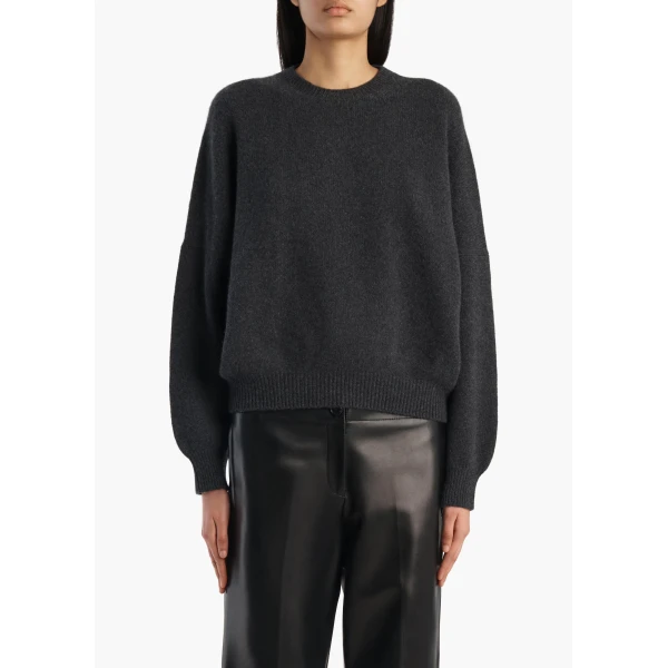 Khaite Margaux Sweater in Charcoal, view 3