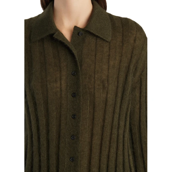Khaite Meadow Sweater in Dark Olive, view 5