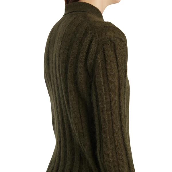 Khaite Meadow Sweater in Dark Olive, view 6