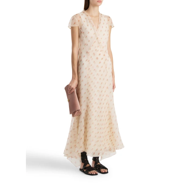 Khaite Meera Dress in Soft Pink, view 2