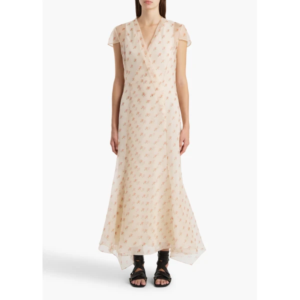 Khaite Meera Dress in Soft Pink, view 3