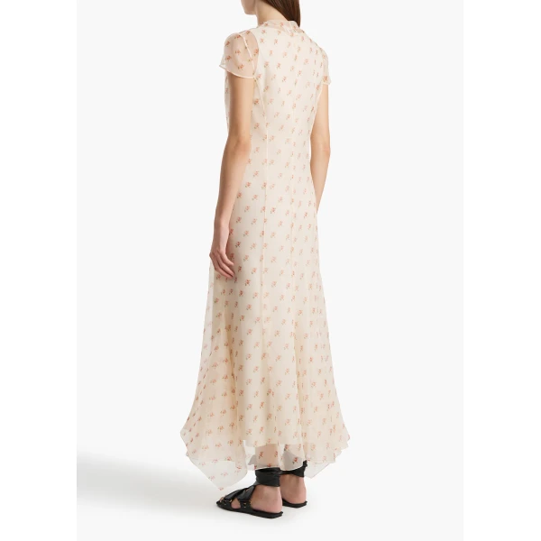 Khaite Meera Dress in Soft Pink, view 4