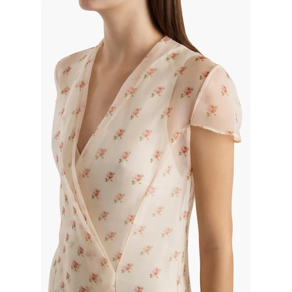 Khaite Meera Dress in Soft Pink, view 5