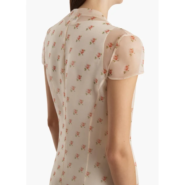 Khaite Meera Dress in Soft Pink, view 6