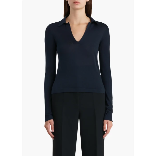 Khaite Mikel Top in Midnight, view 3