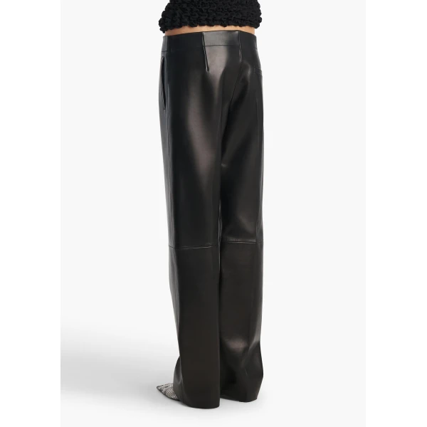 Khaite Mita Pant in Black Leather, view 4