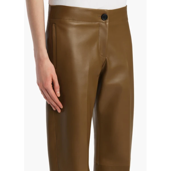 Khaite Mita Pant in Dark Olive, view 5
