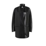 Khaite Mura Coat in Black Leather