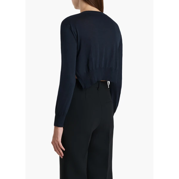 Khaite Nadyne Cardigan in Midnight, view 4