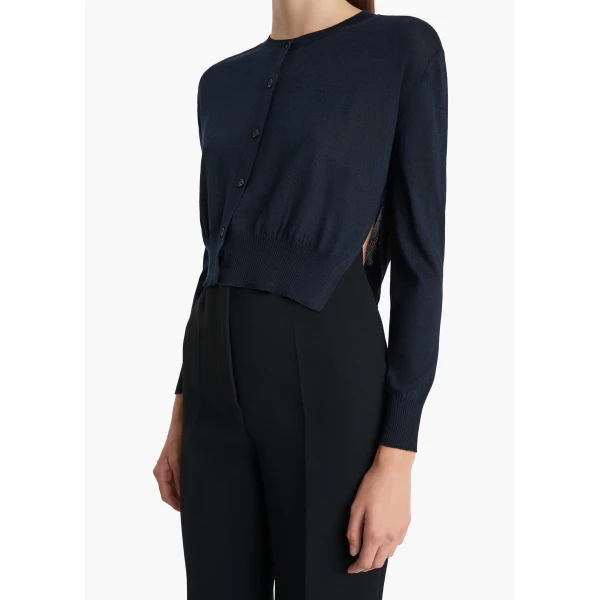 Khaite Nadyne Cardigan in Midnight, view 5