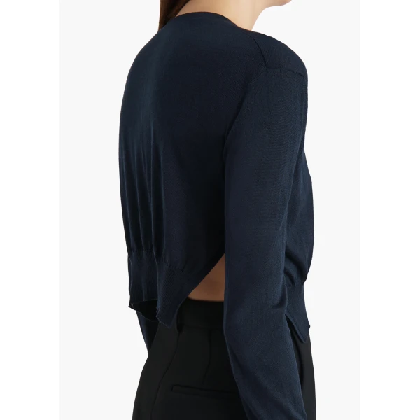 Khaite Nadyne Cardigan in Midnight, view 6
