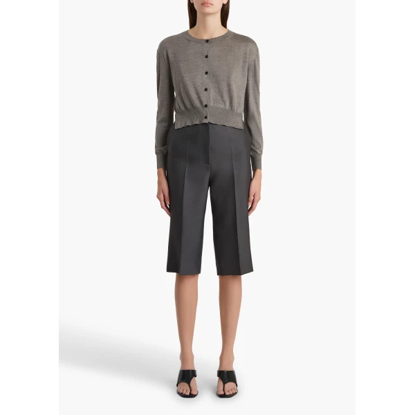 Khaite Nadyne Cardigan in Sterling, view 2