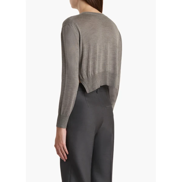 Khaite Nadyne Cardigan in Sterling, view 4