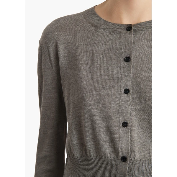 Khaite Nadyne Cardigan in Sterling, view 5