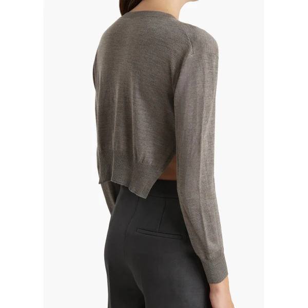 Khaite Nadyne Cardigan in Sterling, view 6