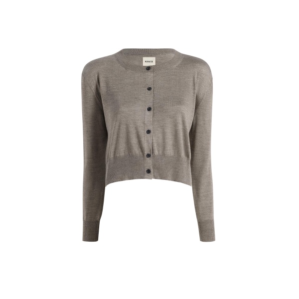 Khaite Nadyne Cardigan in Sterling