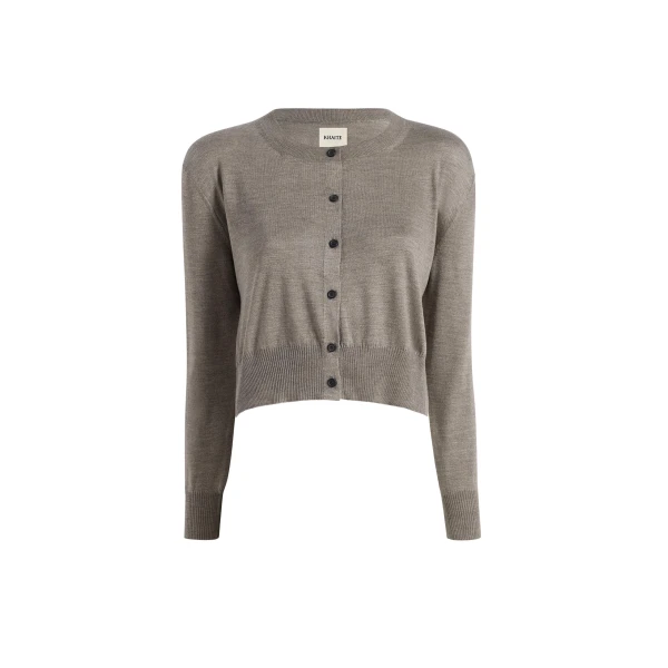 Khaite Nadyne Cardigan in Sterling