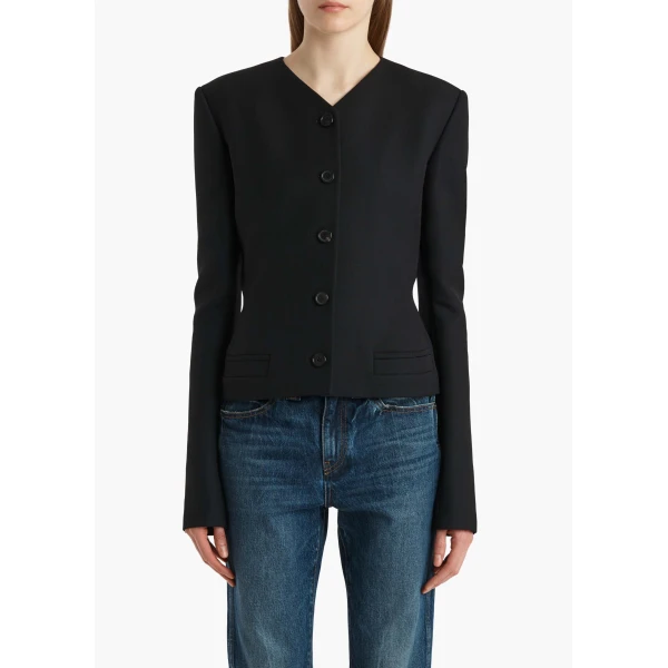 Khaite Nara Jacket in Black, view 3