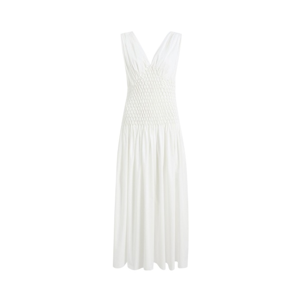 Khaite Nola Dress in Chalk Cotton