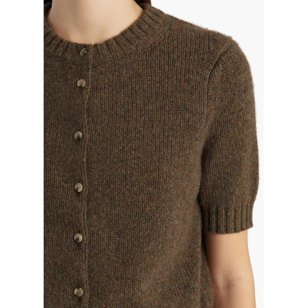 Khaite Nora Cardigan in Artichoke, view 5