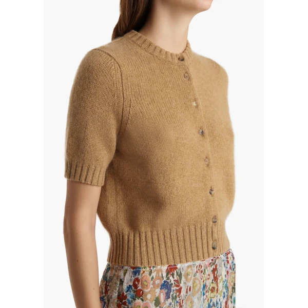 Khaite Nora Cardigan in Biscotti, view 5