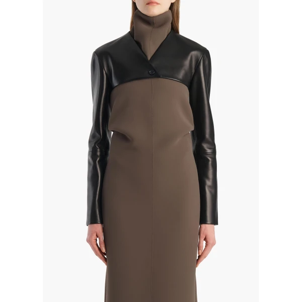 Khaite Onno Jacket in Black Leather, view 3