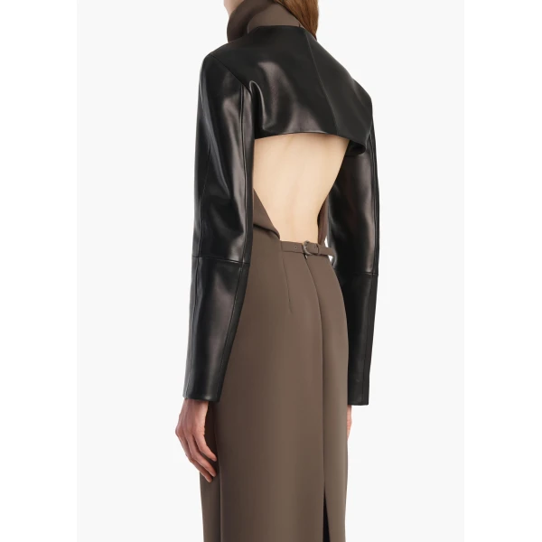 Khaite Onno Jacket in Black Leather, view 4