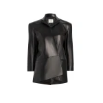Khaite Palto Jacket in Black Leather