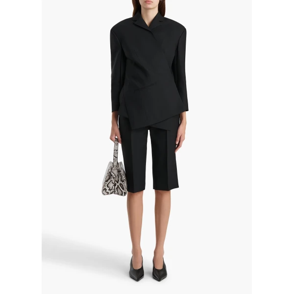 Khaite Palto Jacket in Black, view 2