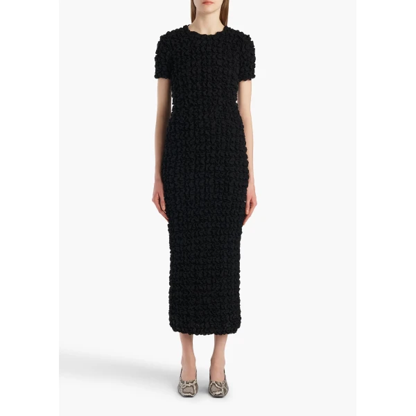Khaite Perry Dress in Black Silk, view 2