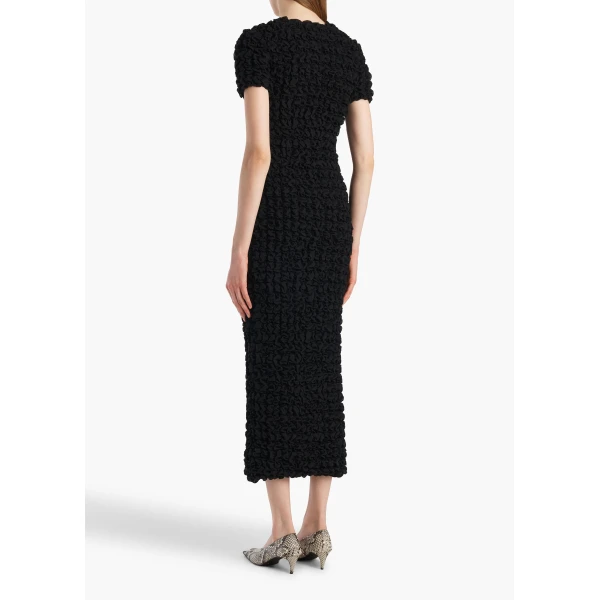 Khaite Perry Dress in Black Silk, view 3