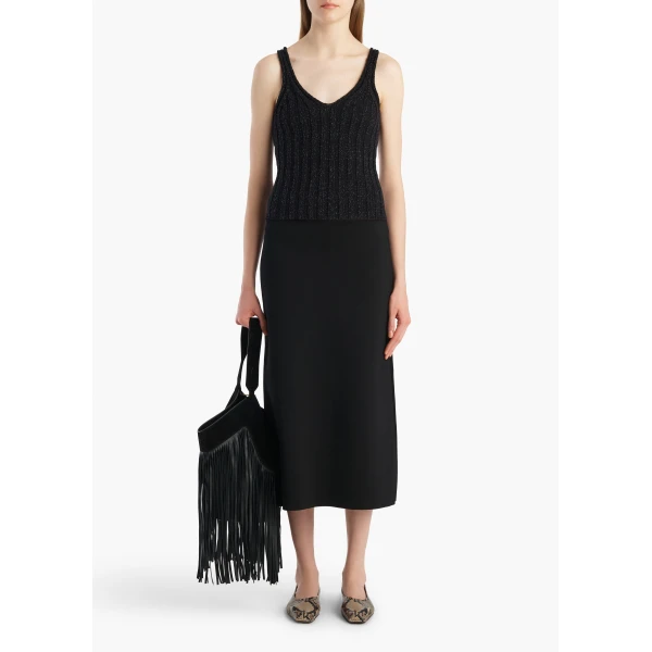 Khaite Petra Skirt in Black, view 2