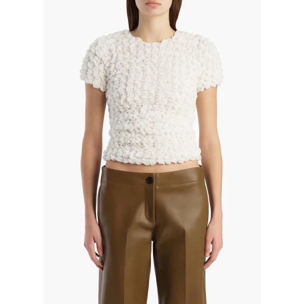 Khaite Polly Top in Chalk, view 3