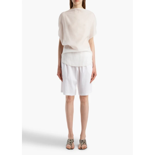 Khaite Poppy Short in White, view 2