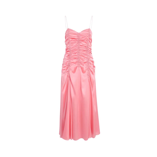 Khaite Raina Dress in Azalea
