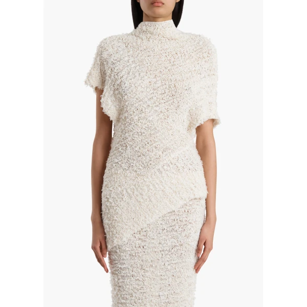 Khaite Rhodes Top in Ivory, view 3
