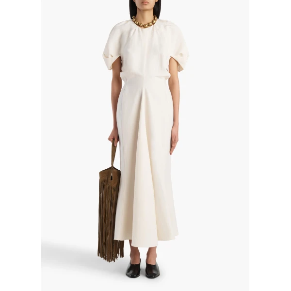 Khaite Ria Dress in Cream, view 2