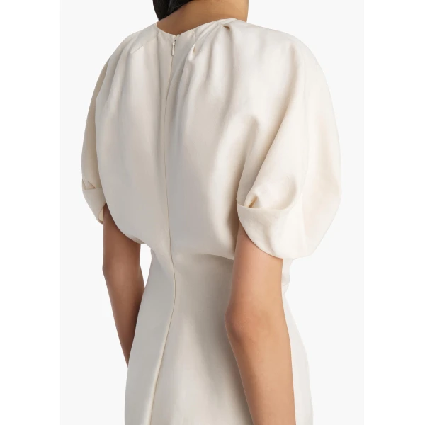 Khaite Ria Dress in Cream, view 5