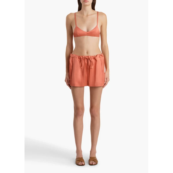 Khaite Robbie Short in Dahlia, view 2