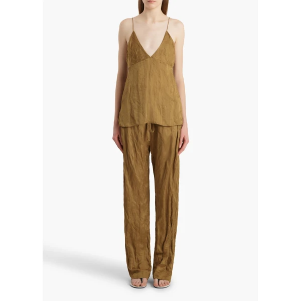 Khaite Rohen Pant in Golden Ochre, view 2