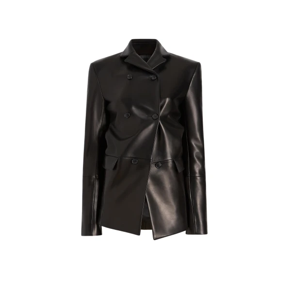 Khaite Rolo Jacket in Black Leather