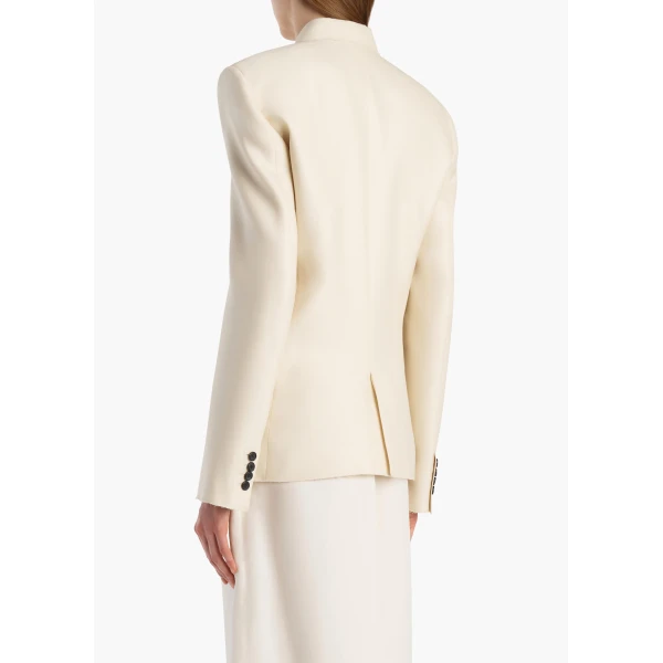 Khaite Rolo Jacket in Ivory Glow, view 4