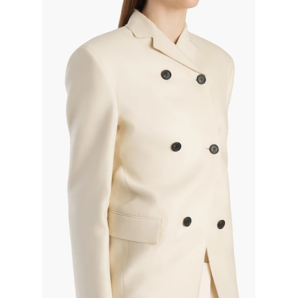 Khaite Rolo Jacket in Ivory Glow, view 5