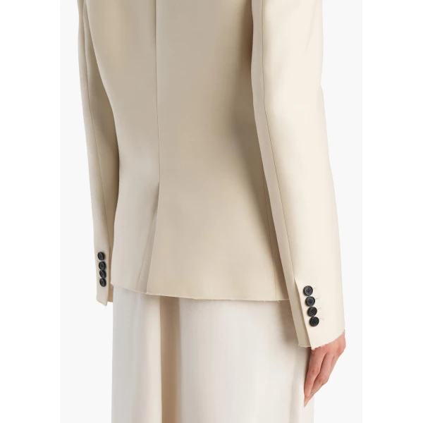Khaite Rolo Jacket in Ivory Glow, view 6