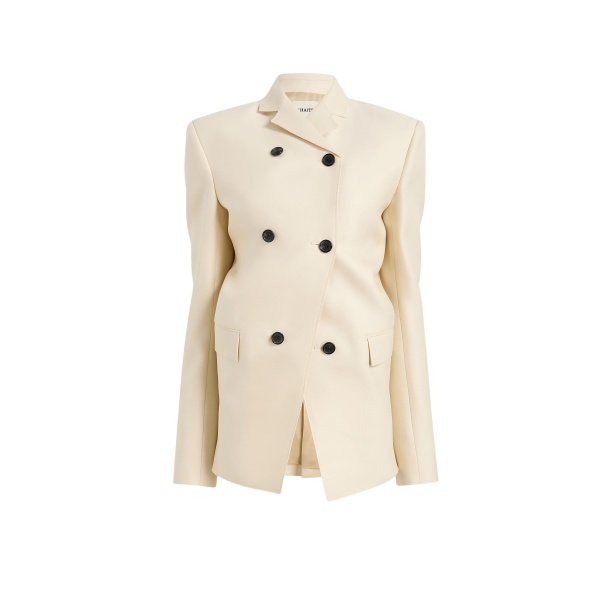Khaite Rolo Jacket in Ivory Glow