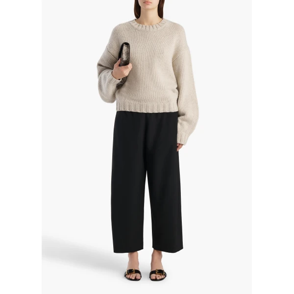 Khaite Roma Pant in Black Wool, view 2