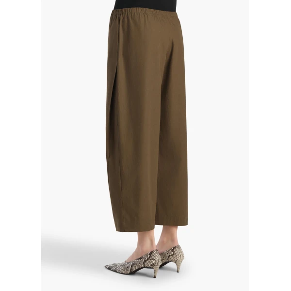 Khaite Roma Pant in Dark Olive, view 4