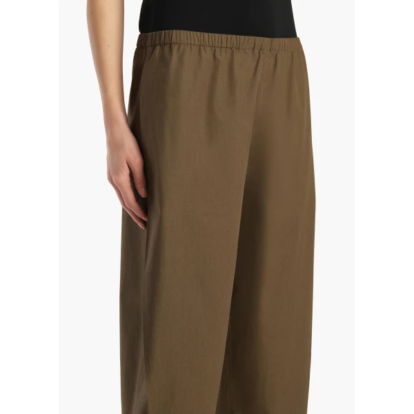 Khaite Roma Pant in Dark Olive, view 5