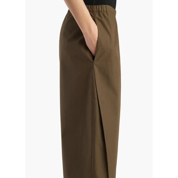 Khaite Roma Pant in Dark Olive, view 6