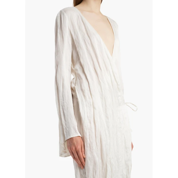 Khaite Rommi Dress in Chalk, view 4